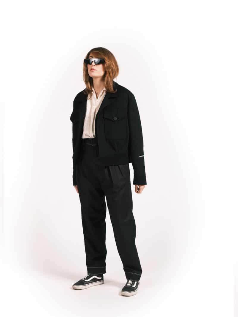 Military Cropped Jacket | - Image 4